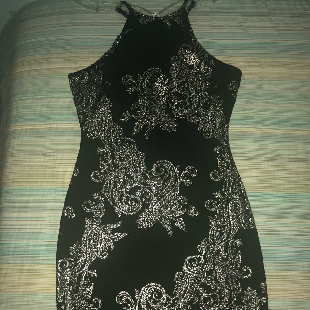 Windsor black and gold dress.